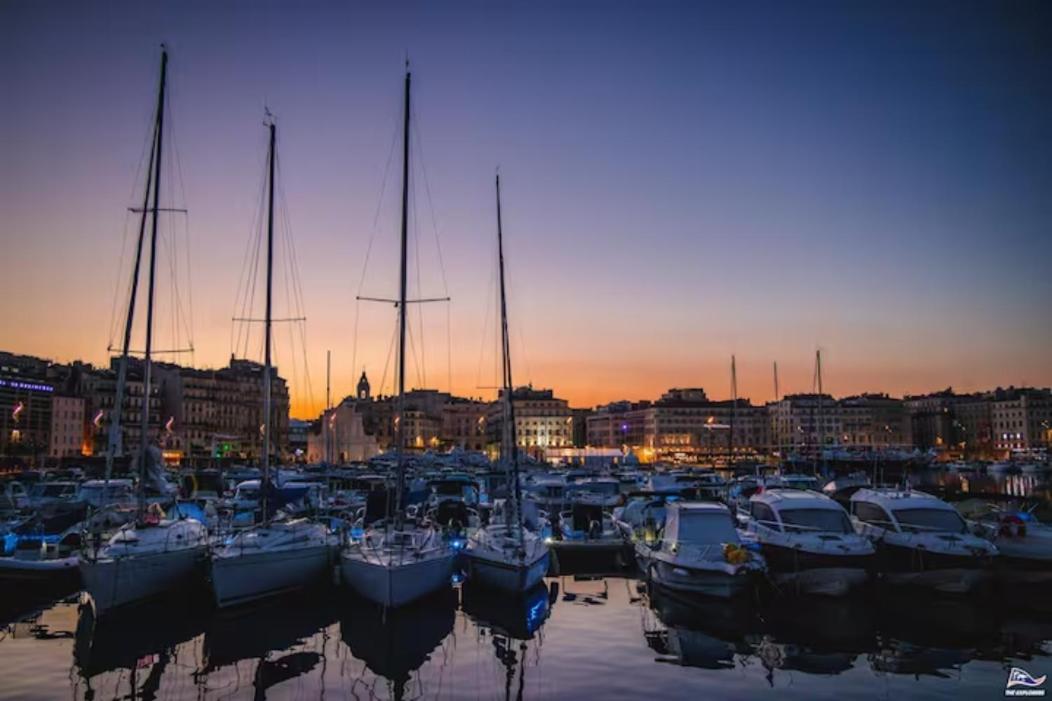 Vue Mer Plage Catalans Vieux Port Clim - 2 Chambres Marseille Exterior photo